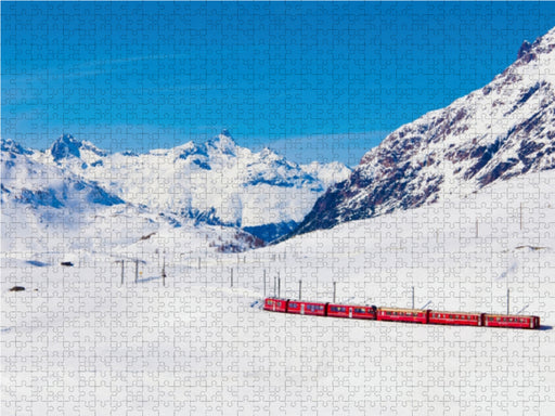 Rhätische Bahn am Bernina Pass - CALVENDO Foto-Puzzle - calvendoverlag 29.99