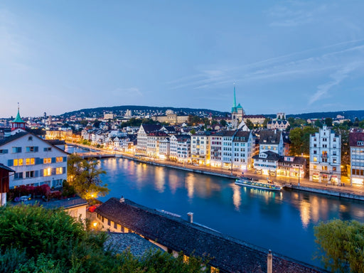 Limmat-Quai an der Limmat in Zürich - CALVENDO Foto-Puzzle - calvendoverlag 33.99