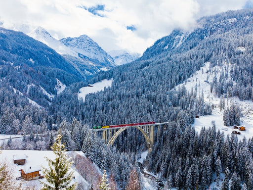 Rhätische Bahn auf dem Langwieser Viadukt - CALVENDO Foto-Puzzle - calvendoverlag 29.99