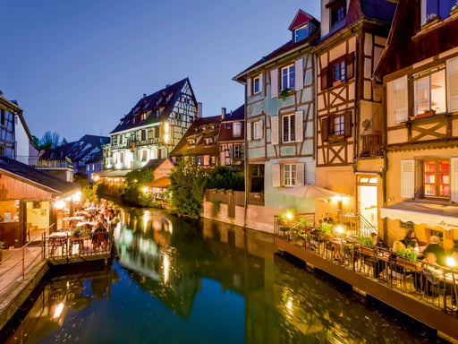 Restaurants am Ufer der Lauch, Petite Venise, Colmar - CALVENDO Foto-Puzzle - calvendoverlag 29.99