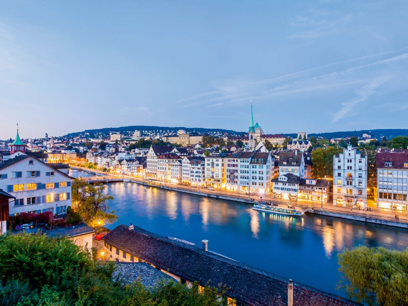 Blick vom Lindenhof über die Limmat zum Limmatquai - CALVENDO Foto-Puzzle - calvendoverlag 29.99