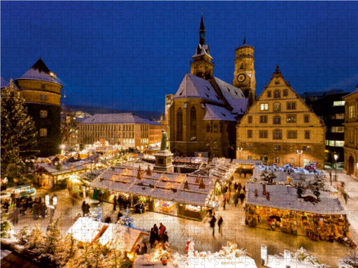 Weihnachtsmarkt auf dem Schillerplatz in Stuttgart - CALVENDO Foto-Puzzle - calvendoverlag 29.99