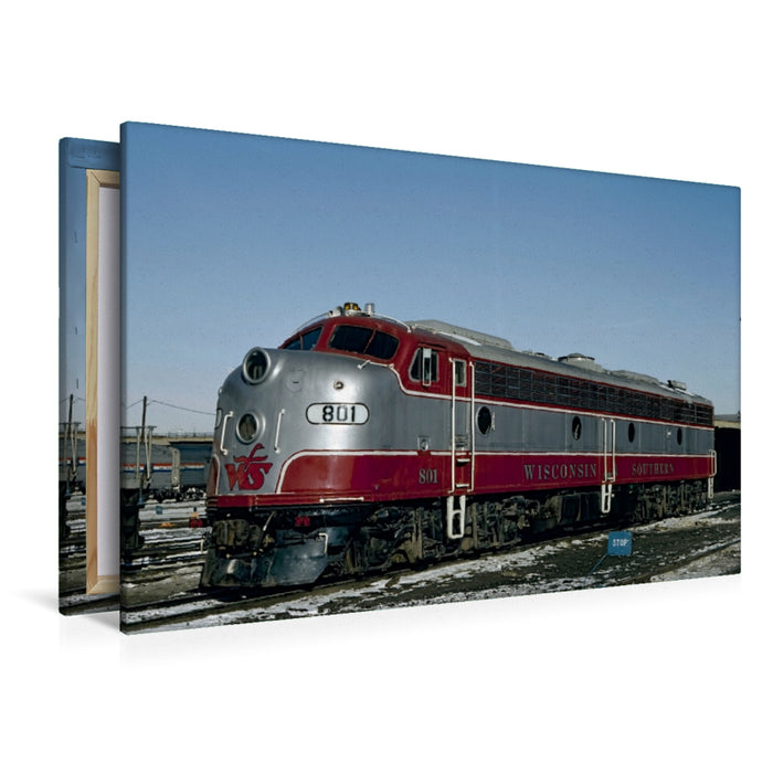Premium Textil-Leinwand Premium Textil-Leinwand 120 cm x 80 cm quer Wisconsin Southern, Chicago, Illinois, 1991