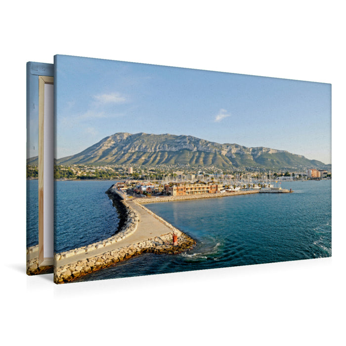 Toile textile premium Toile textile premium 120 cm x 80 cm paysage Port de Denia, Montgo 