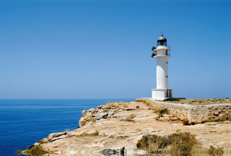 Toile textile haut de gamme Toile textile haut de gamme 120 cm x 80 cm paysage Cap de Barbaria, Formentera 