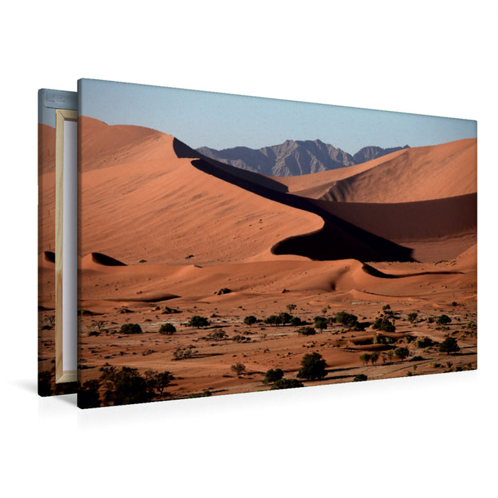 Premium Textil-Leinwand Premium Textil-Leinwand 120 cm x 80 cm quer Dünenlandschaft im Namib-Naukluft-Nationalpark