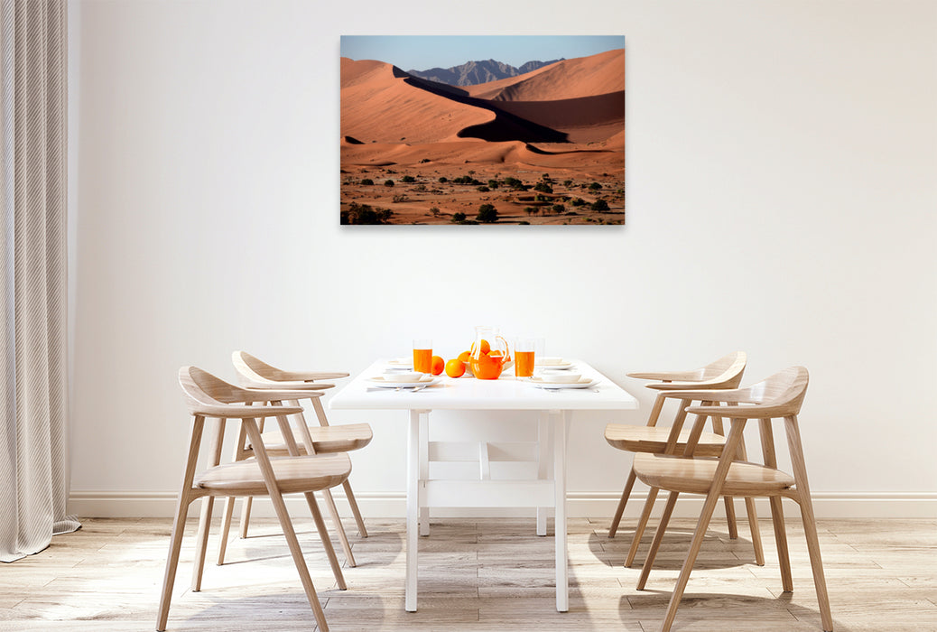 Premium Textil-Leinwand Premium Textil-Leinwand 120 cm x 80 cm quer Dünenlandschaft im Namib-Naukluft-Nationalpark