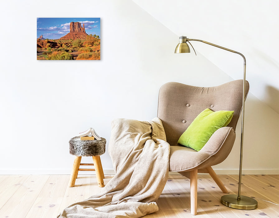 Premium Textil-Leinwand Premium Textil-Leinwand 45 cm x 30 cm quer Das Monument Valley in Arizona