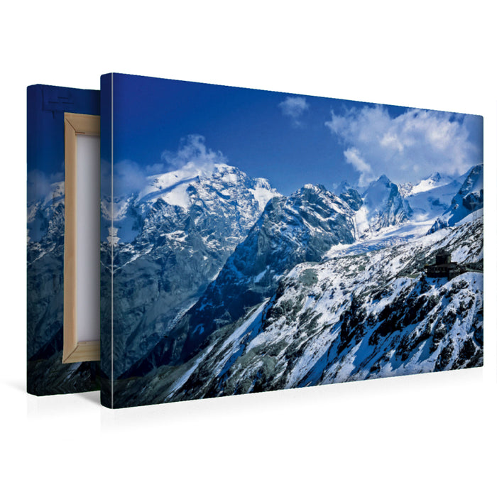 Premium Textil-Leinwand Premium Textil-Leinwand 45 cm x 30 cm quer Nationalpark Stilfserjoch in Südtirol