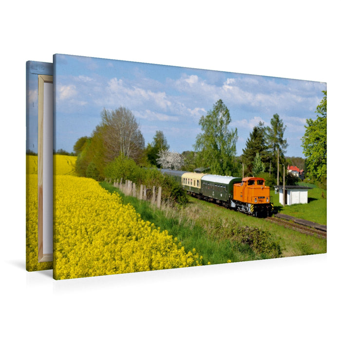 Premium Textil-Leinwand Premium Textil-Leinwand 120 cm x 80 cm quer Ein Motiv aus dem Kalender Oberlausitzer Eisenbahnen 2017