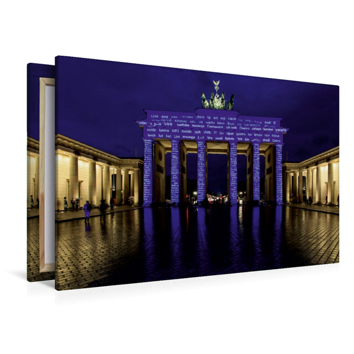 Premium Textil-Leinwand Premium Textil-Leinwand 120 cm x 80 cm quer Brandenburger Tor