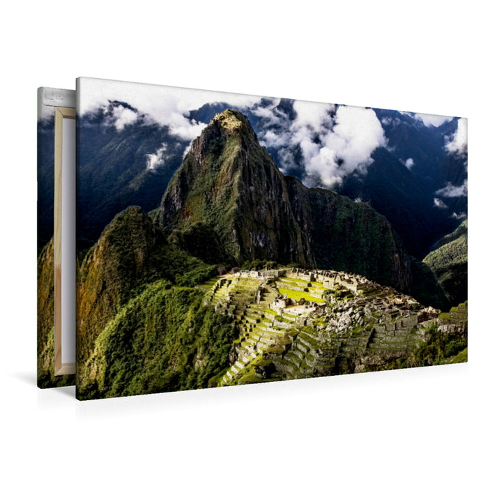 Premium Textil-Leinwand Premium Textil-Leinwand 120 cm x 80 cm quer Machu Picchu