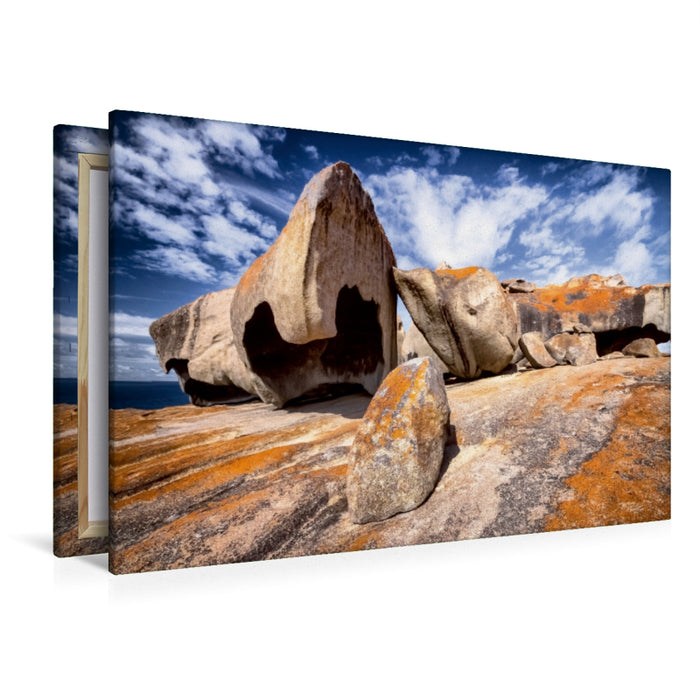 Premium Textil-Leinwand Premium Textil-Leinwand 120 cm x 80 cm quer Remarkable Rocks auf Kangaroo Island