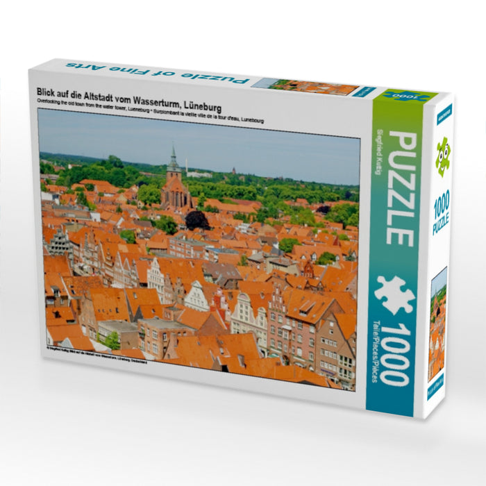 Blick auf die Altstadt vom Wasserturm, Lüneburg - CALVENDO Foto-Puzzle - calvendoverlag 39.99