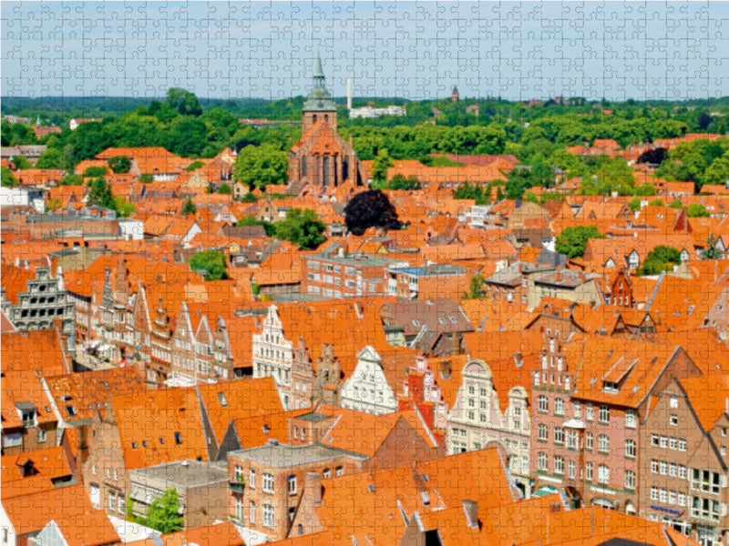 Blick auf die Altstadt vom Wasserturm, Lüneburg - CALVENDO Foto-Puzzle - calvendoverlag 39.99