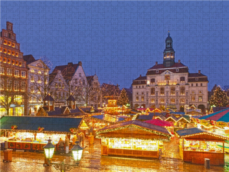 Weihnachtsmarkt, Lüneburg - CALVENDO Foto-Puzzle - calvendoverlag 39.99