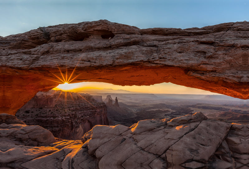 Premium Textil-Leinwand Premium Textil-Leinwand 120 cm x 80 cm quer Mesa Arch, Canyonlands Nationalpark, Utah