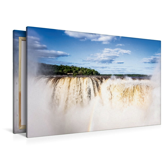 Premium Textil-Leinwand Premium Textil-Leinwand 120 cm x 80 cm quer Wasserfälle von Iguazú