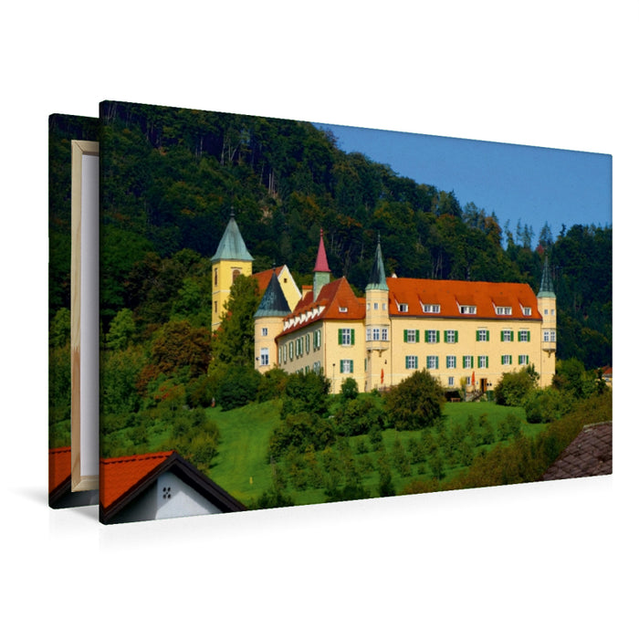 Premium Textil-Leinwand Premium Textil-Leinwand 120 cm x 80 cm quer Schloss St. Martin