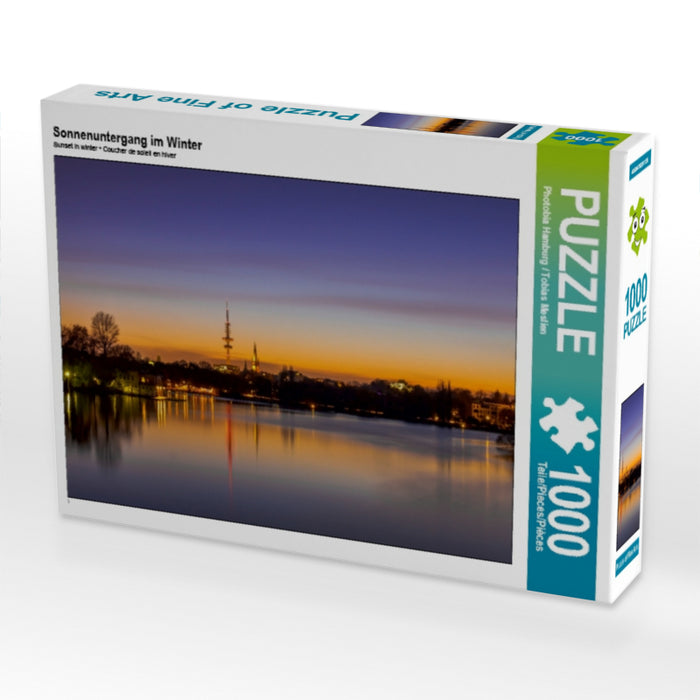 Sonnenuntergang im Winter - CALVENDO Foto-Puzzle - calvendoverlag 29.99