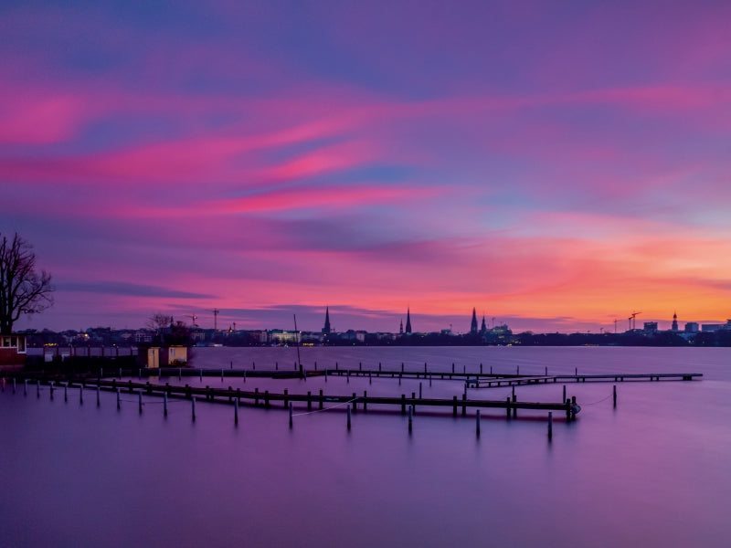 Abenddämmerung an der Außenalster - CALVENDO Foto-Puzzle - calvendoverlag 29.99