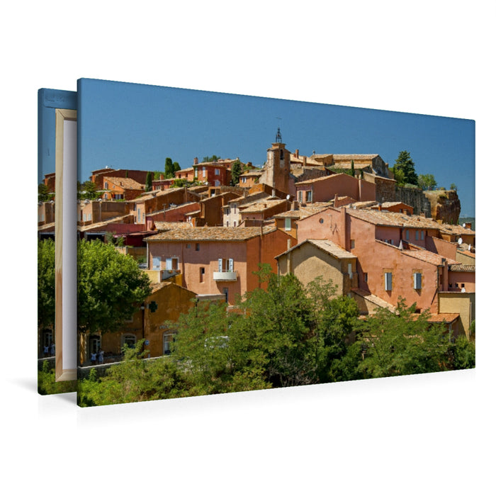 Premium Textil-Leinwand Premium Textil-Leinwand 120 cm x 80 cm quer Roussillon – die Ockerstadt der Provence