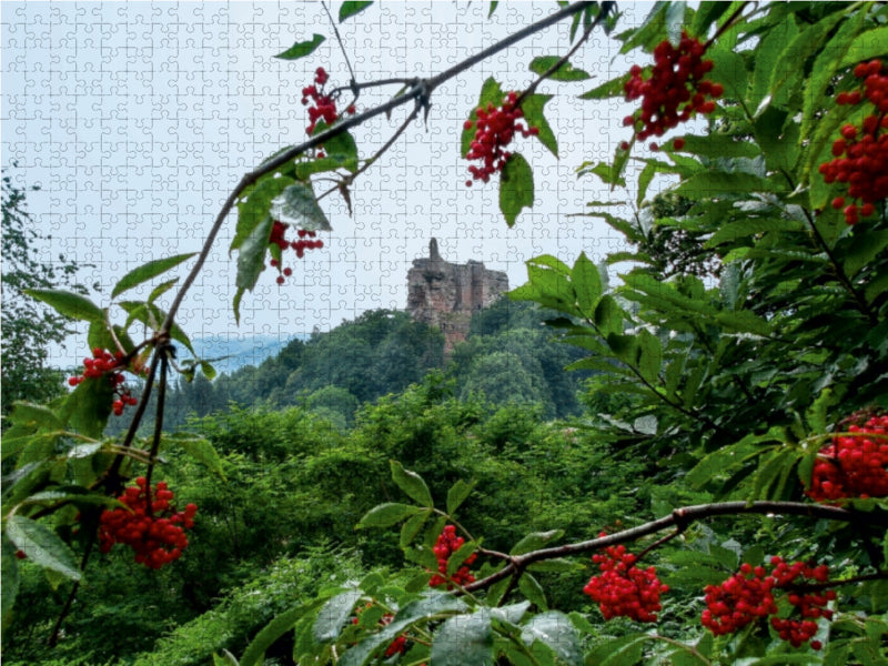 Die Ruine des Schlosses Fleckenstein. - CALVENDO Foto-Puzzle - calvendoverlag 29.99