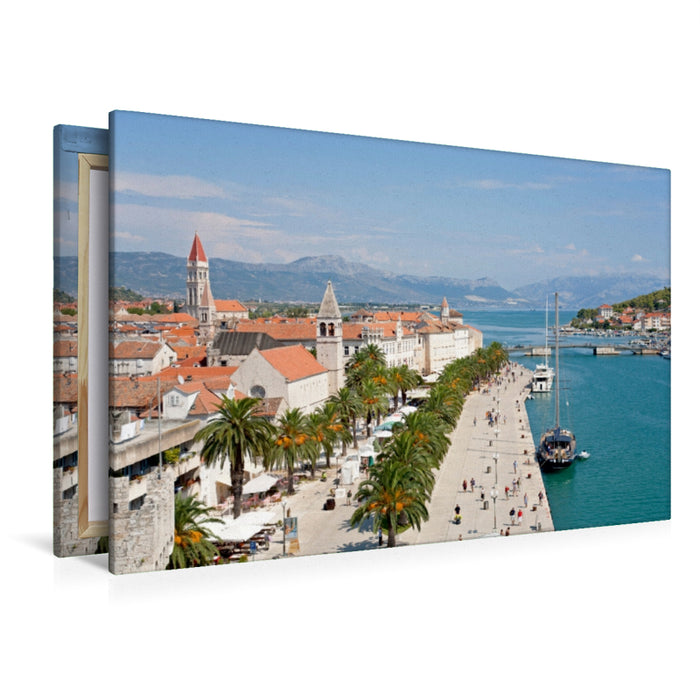 Premium Textil-Leinwand Premium Textil-Leinwand 120 cm x 80 cm quer Altstadt von Trogir, Kroatien