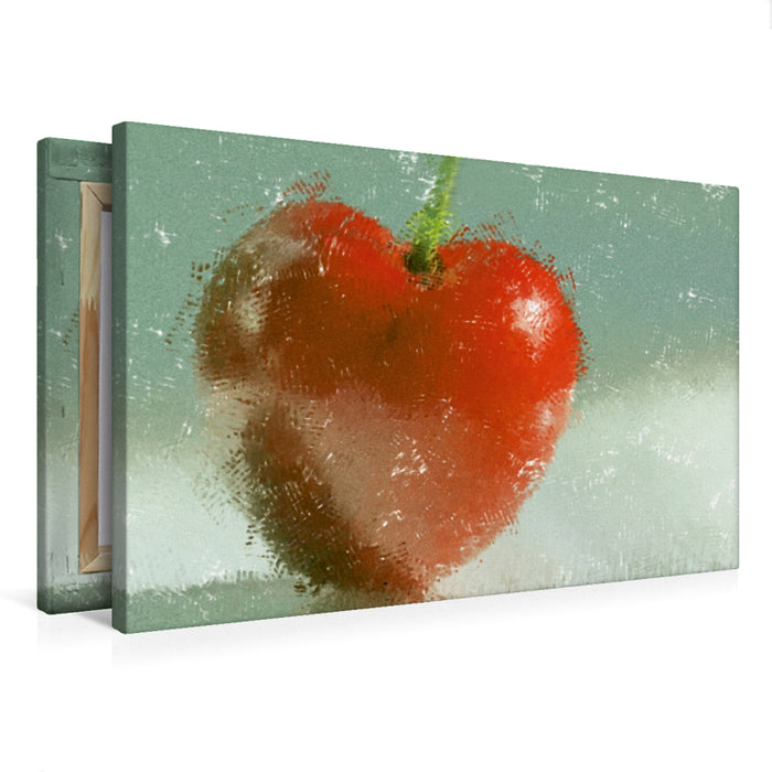 Premium Textil-Leinwand Premium Textil-Leinwand 75 cm x 50 cm quer Ein Motiv aus dem Kalender Love Cherry