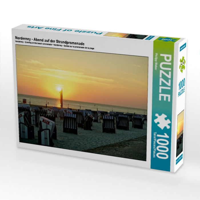 Norderney - Abend auf der Strandpromenade - CALVENDO Foto-Puzzle - calvendoverlag 29.99