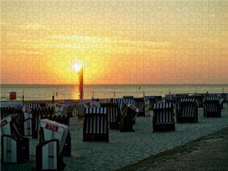 Norderney - Abend auf der Strandpromenade - CALVENDO Foto-Puzzle - calvendoverlag 29.99