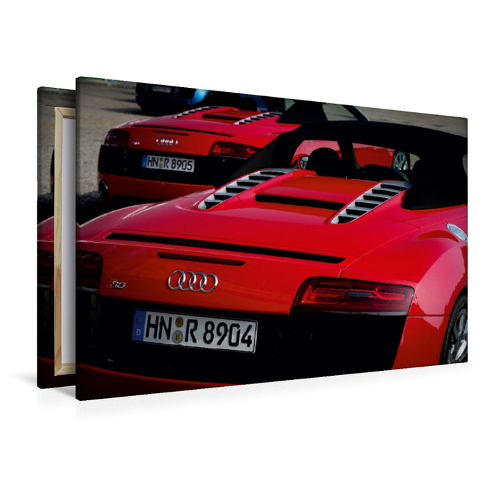 Premium Textil-Leinwand Premium Textil-Leinwand 120 cm x 80 cm quer Audi R8 V10 Spyder