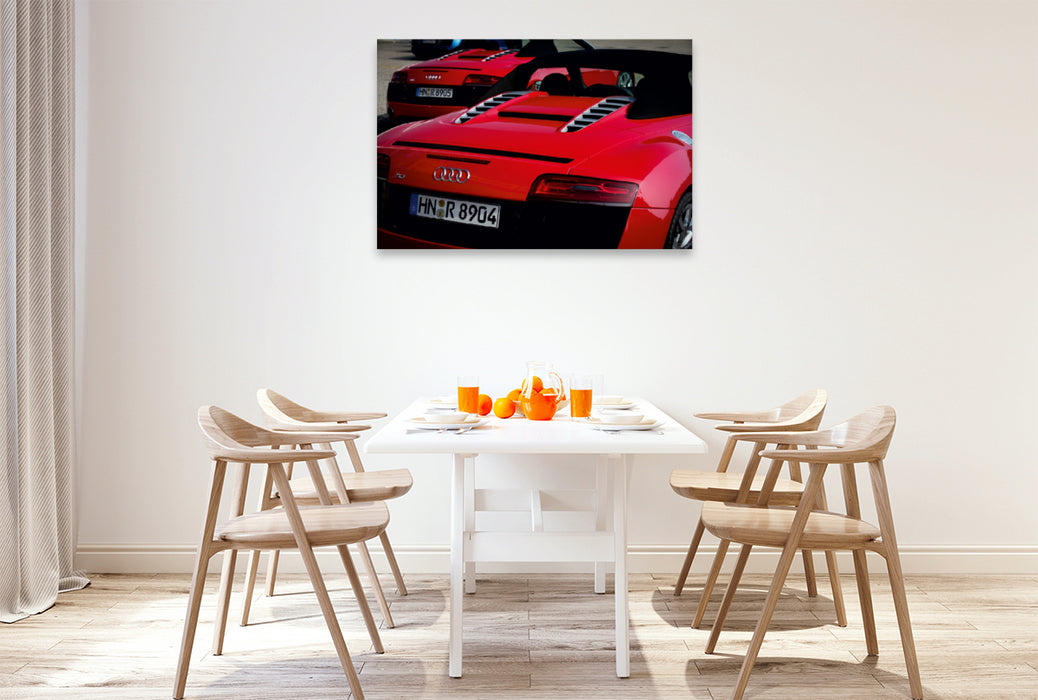 Premium Textil-Leinwand Premium Textil-Leinwand 120 cm x 80 cm quer Audi R8 V10 Spyder