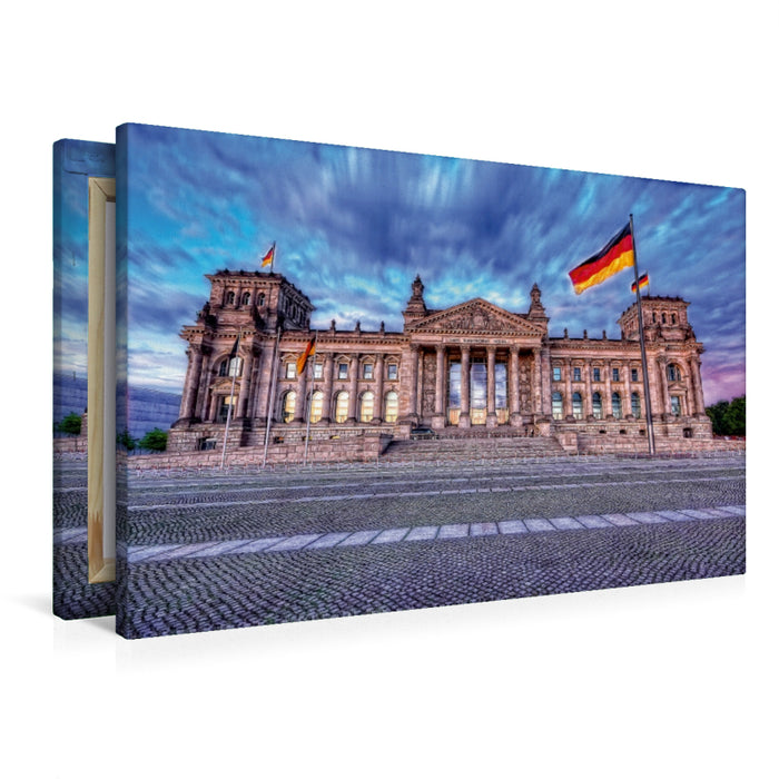 Toile textile premium Toile textile premium 90 cm x 60 cm paysage Reichstag 