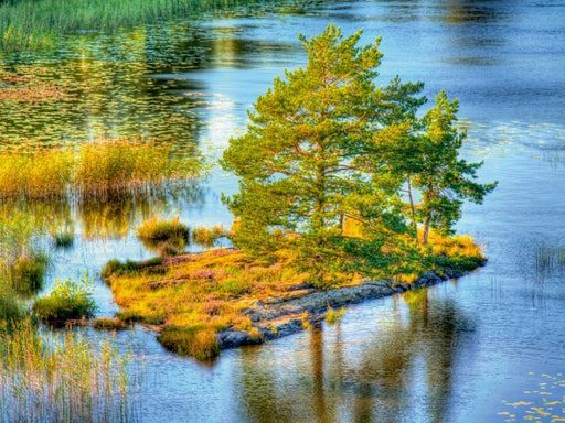 Sehnsucht Schweden - Insel mit Bäumen in Schwedens größtem See - dem Vänern - CALVENDO Foto-Puzzle - calvendoverlag 29.99