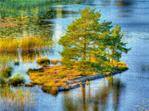 Sehnsucht Schweden - Insel mit Bäumen in Schwedens größtem See - dem Vänern - CALVENDO Foto-Puzzle - calvendoverlag 29.99