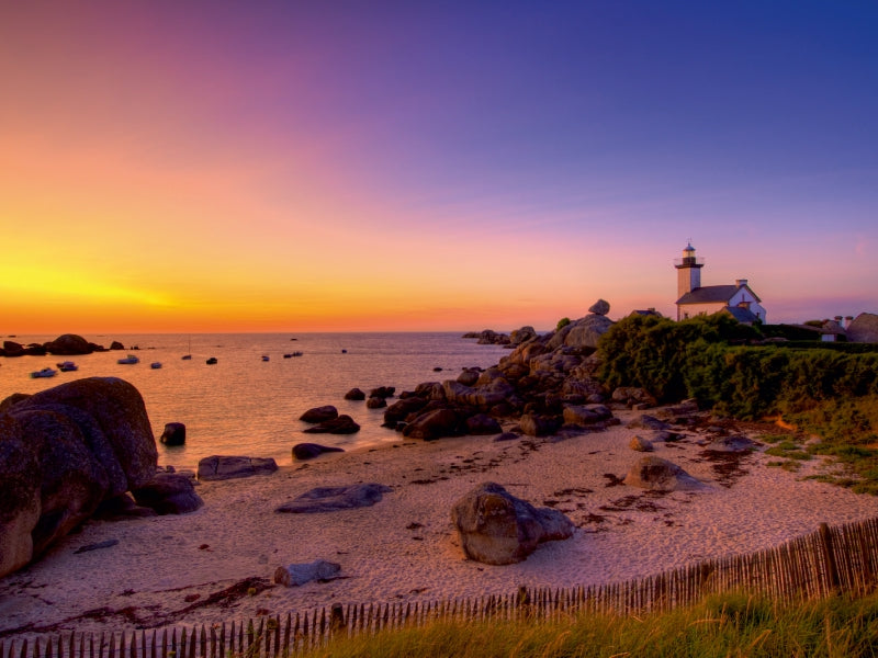 Sehnsucht Bretagne - Der Leuchtturm von Pontusval in der Region Finistére bei Sonnenuntergang - CALVENDO Foto-Puzzle - calvendoverlag 29.99