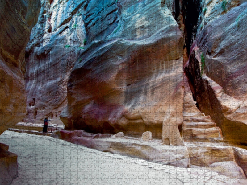 Enge Schlucht im Siq - CALVENDO Foto-Puzzle - calvendoverlag 29.99