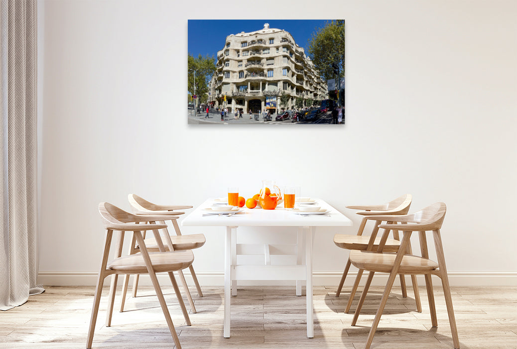 Toile textile haut de gamme Toile textile haut de gamme 120 cm x 80 cm paysage Casa Mila ? (La Pedrera) 