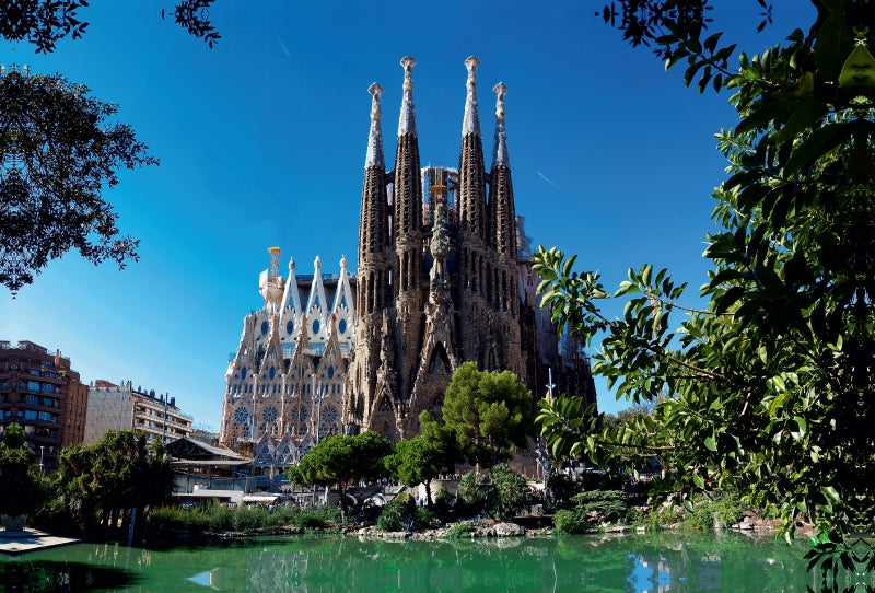 Toile textile haut de gamme Toile textile haut de gamme 120 cm x 80 cm sur Sagrada Família 