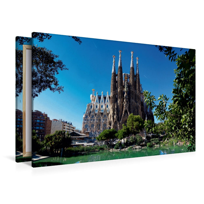 Toile textile haut de gamme Toile textile haut de gamme 120 cm x 80 cm sur Sagrada Família 
