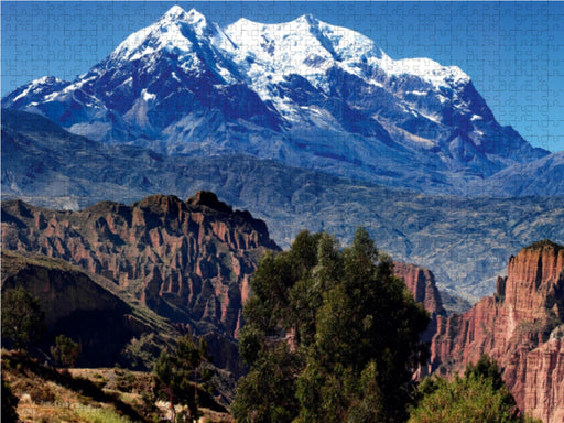 Illimani-Massiv mit Pico Sur, 6.462 m ü. M., Bolivien - CALVENDO Foto-Puzzle - calvendoverlag 29.99