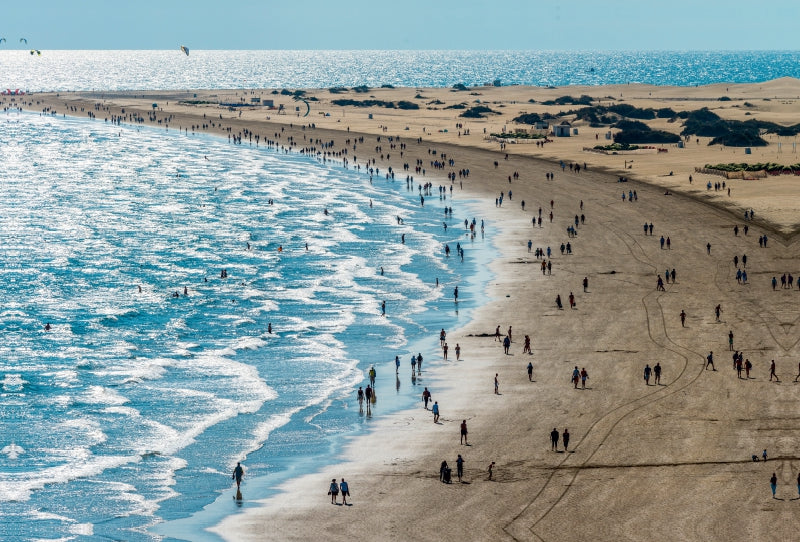 Toile textile premium Toile textile premium 120 cm x 80 cm paysage Plage et dunes de sable près de Maspalomas 