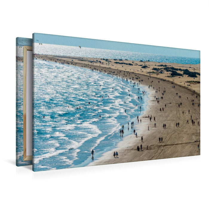 Toile textile premium Toile textile premium 120 cm x 80 cm paysage Plage et dunes de sable près de Maspalomas 