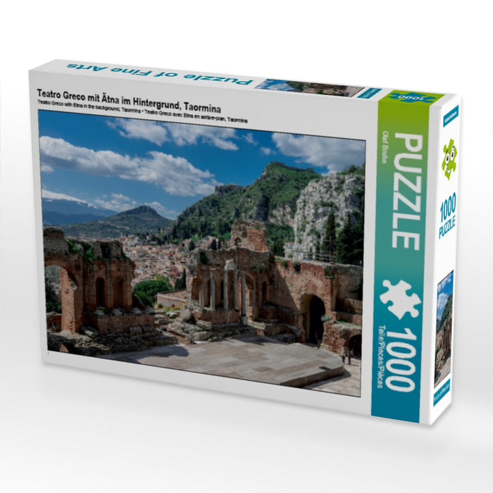 Teatro Greco mit Ätna im Hintergrund, Taormina - CALVENDO Foto-Puzzle - calvendoverlag 29.99