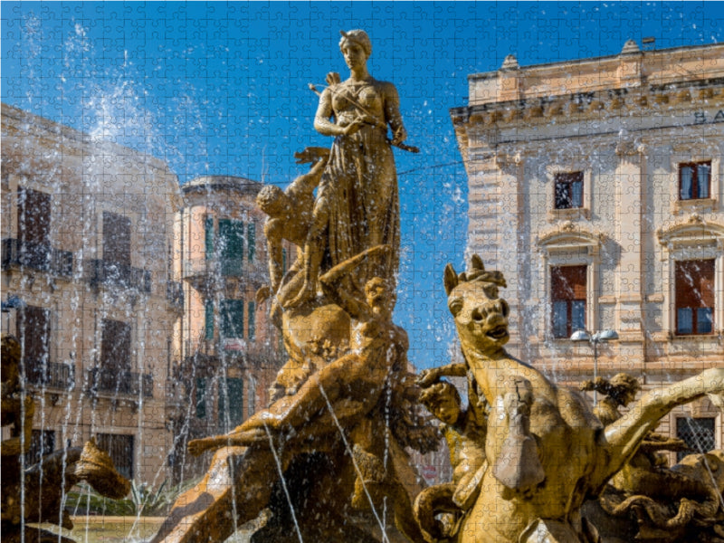 Piazza Archimedes mit Artemisbrunnen, Syracusa - CALVENDO Foto-Puzzle - calvendoverlag 29.99