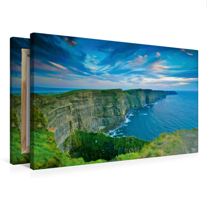 Premium Textil-Leinwand Premium Textil-Leinwand 75 cm x 50 cm quer Sehnsucht Irland - Die Cliffs of Moher in County Clare sind eines der grandiosesten Naturschauspiele