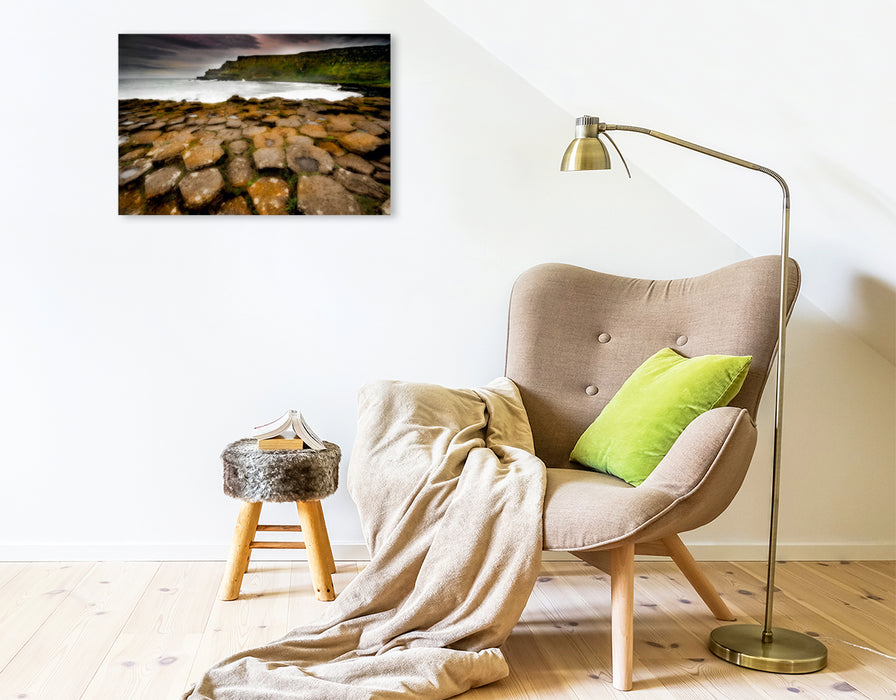 Premium Textil-Leinwand Premium Textil-Leinwand 75 cm x 50 cm quer Sehnsucht Irland - Der Giants Causeway soll einst einem Resen gedient haben zu seiner Geliebten zu kommen