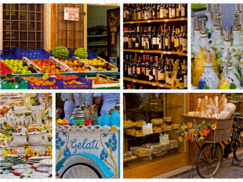 Sehnsucht Gardasee - Wochenmärkte und idyllische Geschäfte - CALVENDO Foto-Puzzle - calvendoverlag 29.99