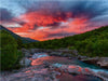 Sehnsucht Norwegen - Brennender Sonnerungang am Svåne Fluss - CALVENDO Foto-Puzzle - calvendoverlag 29.99